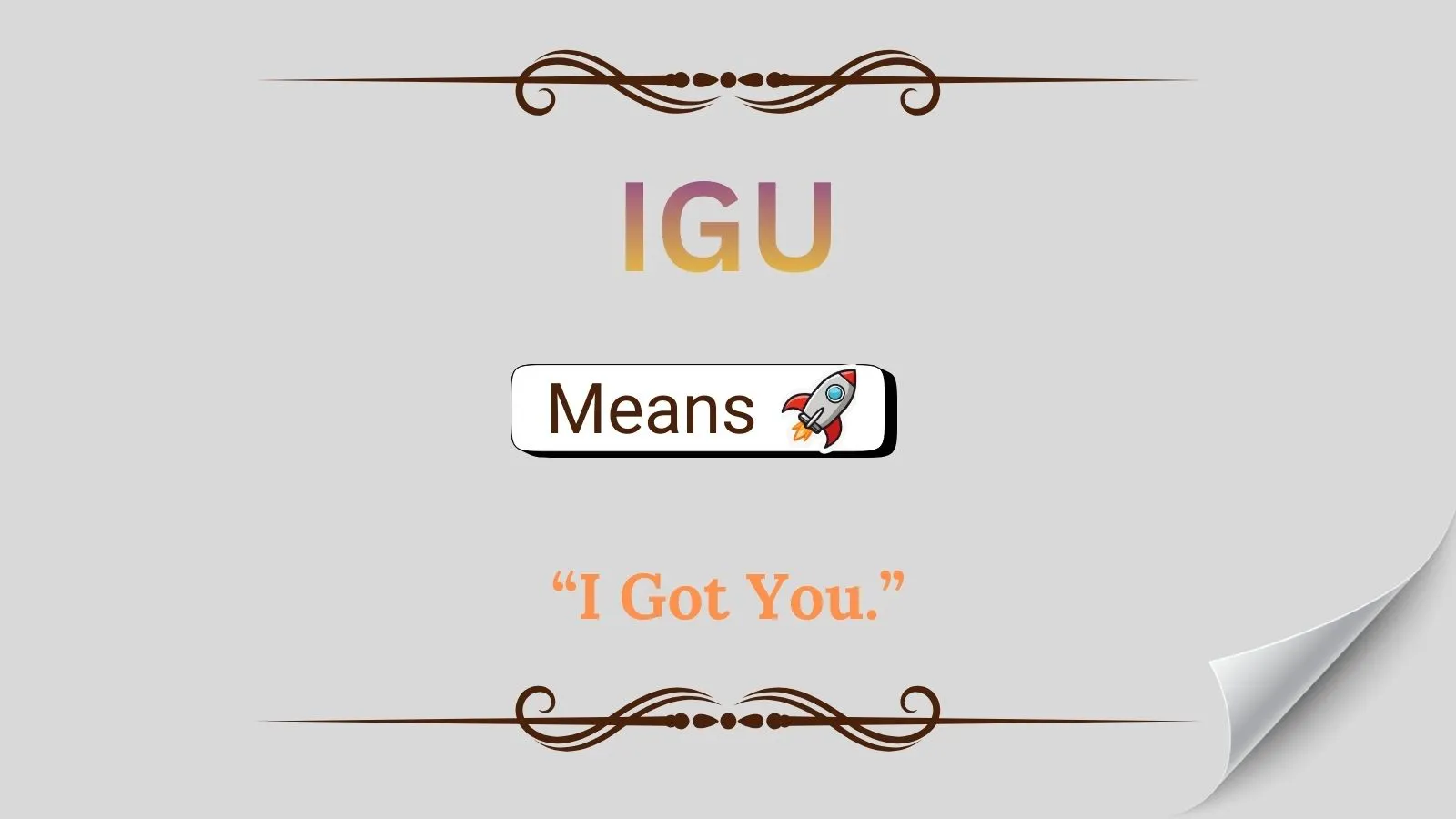 IGU Meaning in Text
