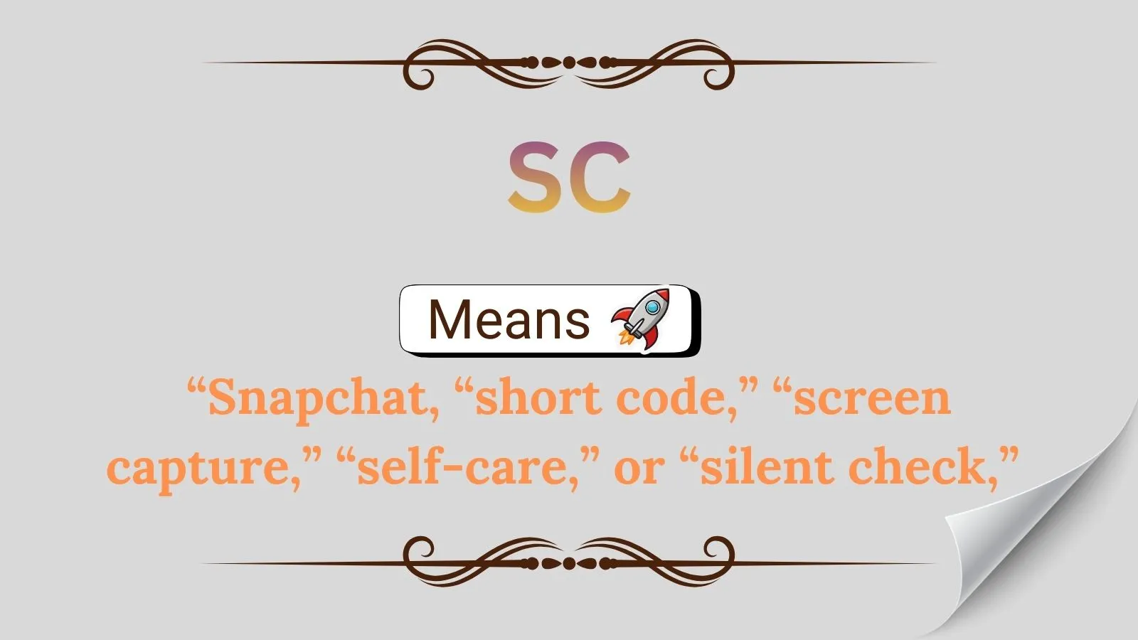 SC Meaning in Text