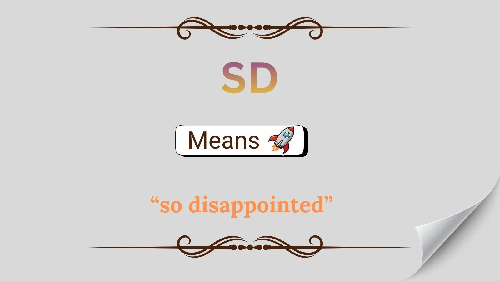 SD Meaning in Text