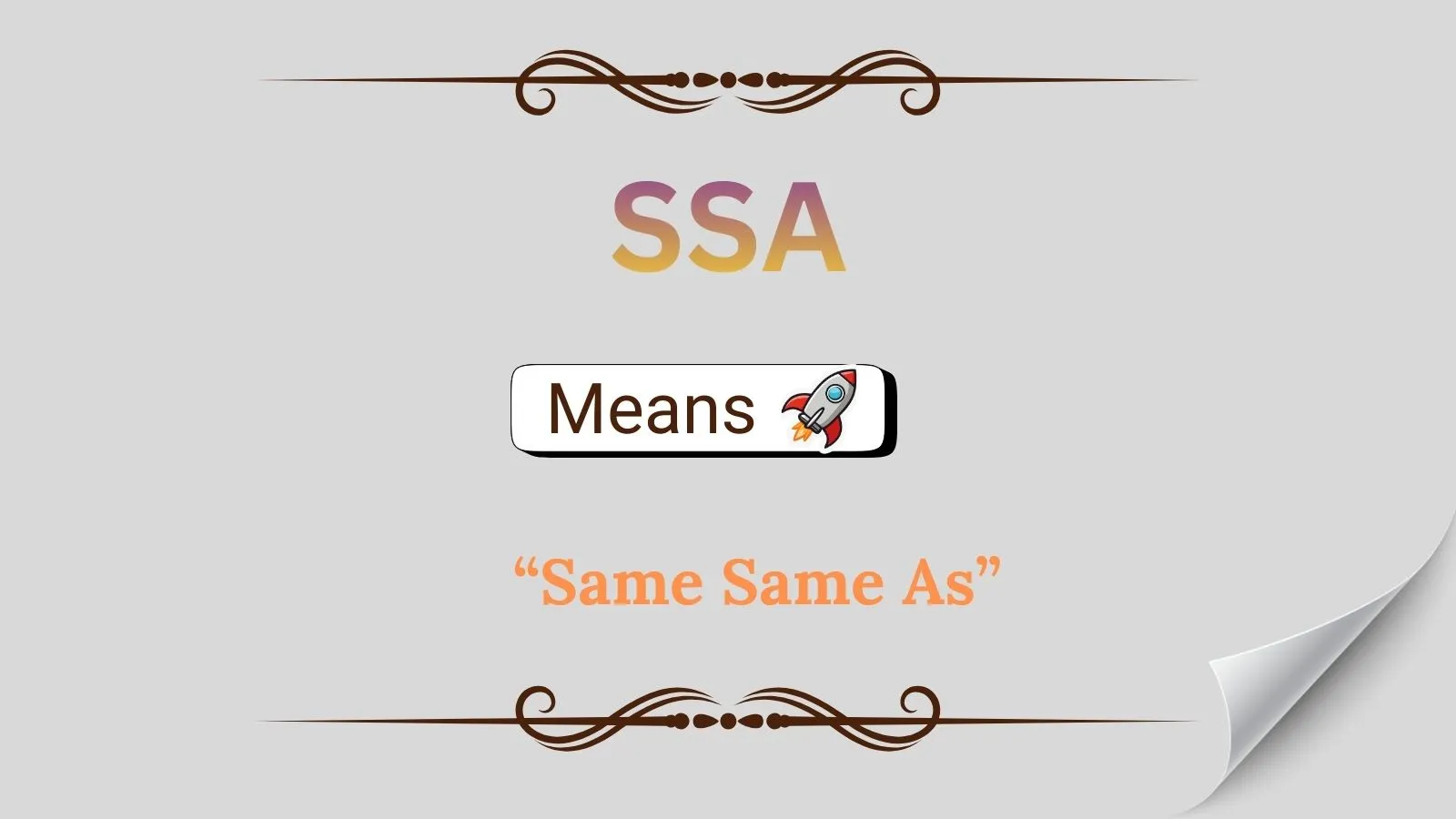 SSA Meaning in Text