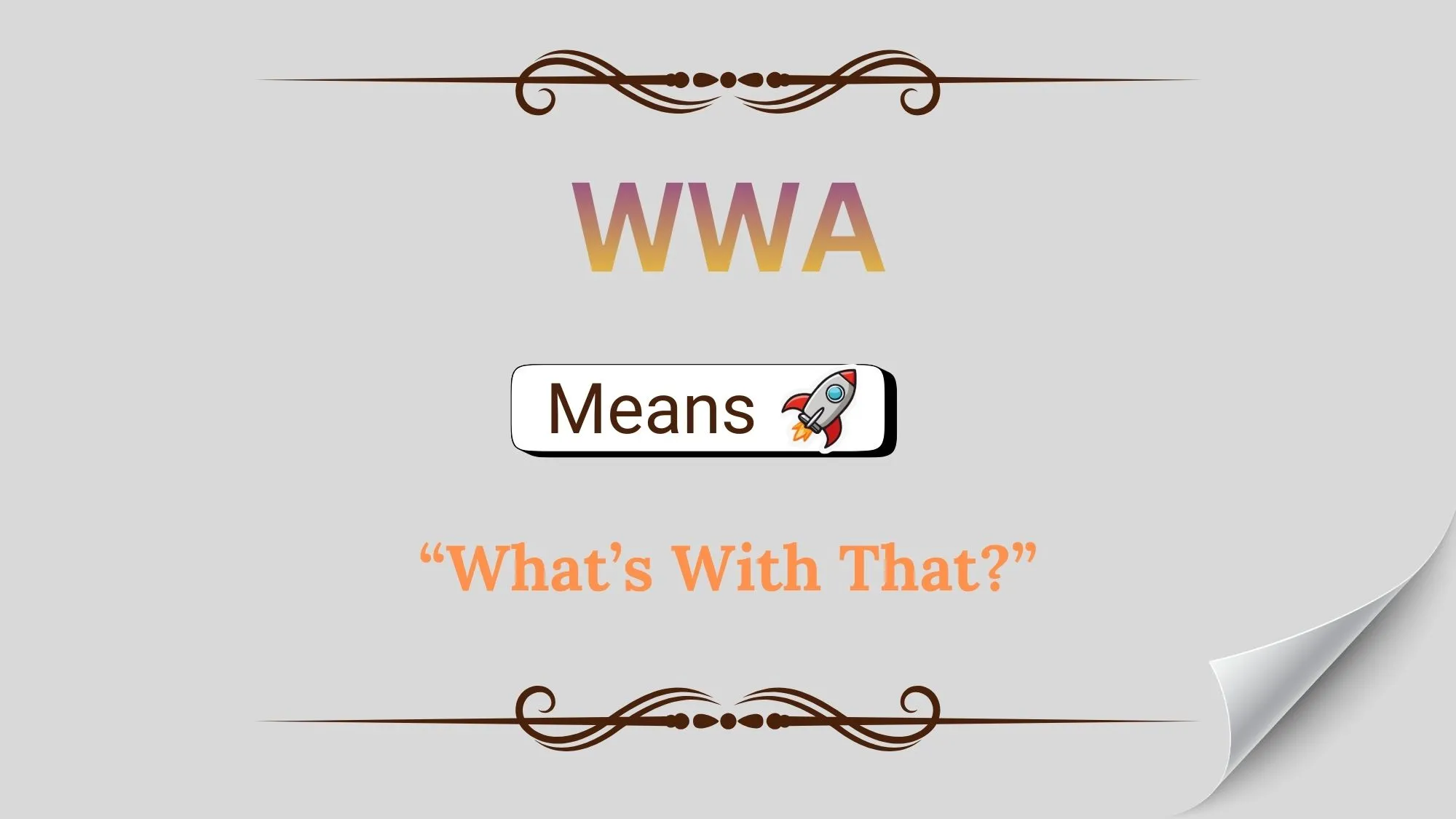 WWA Meaning in Text