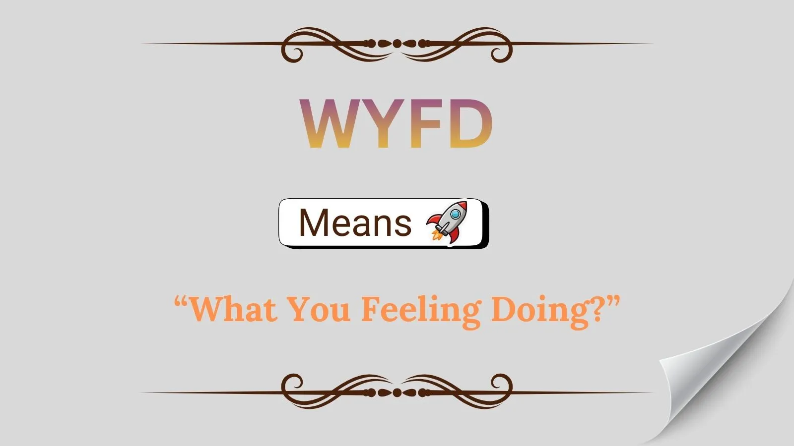 WYFD Meaning in Text
