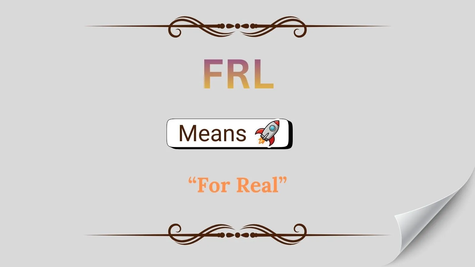 FRL Meaning in Text
