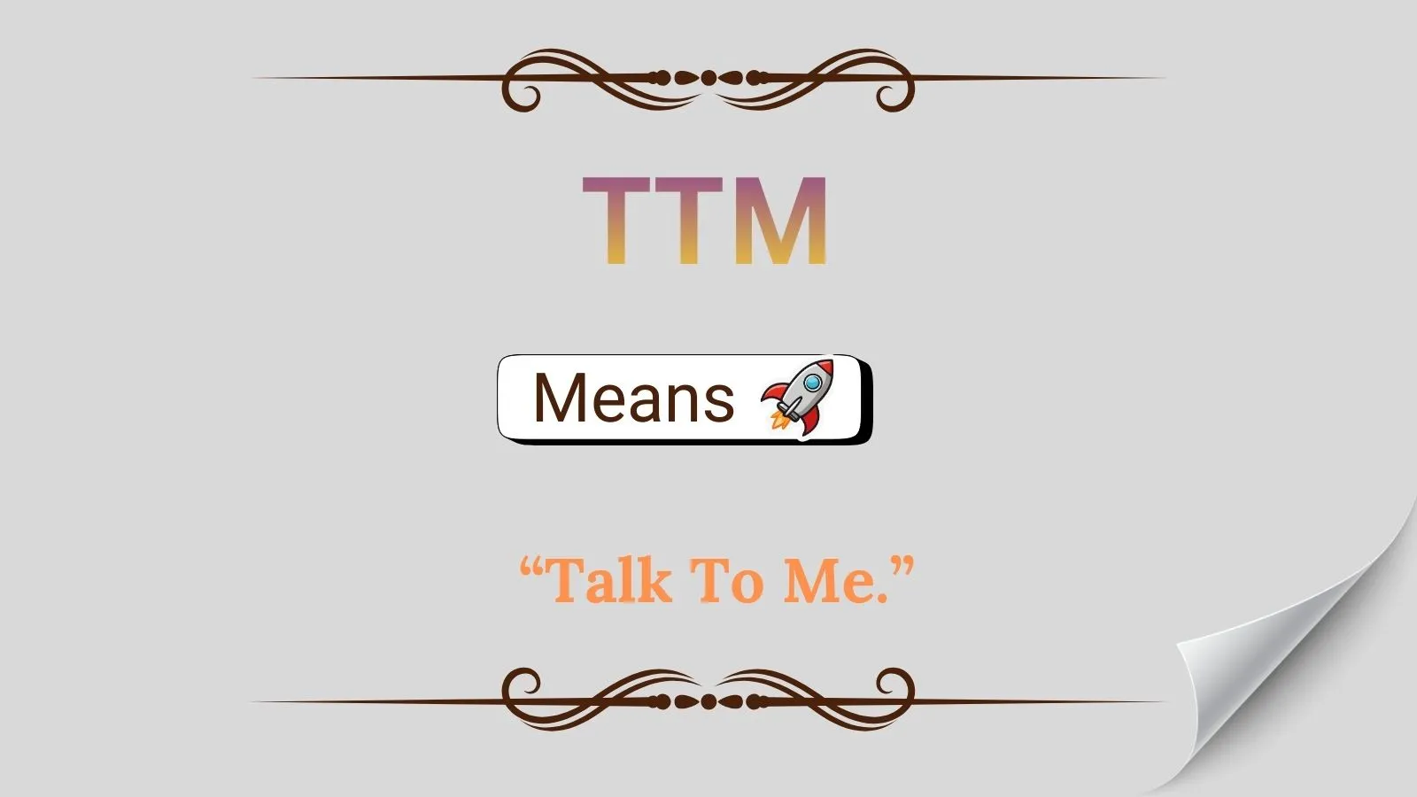 TTM Meaning in Text