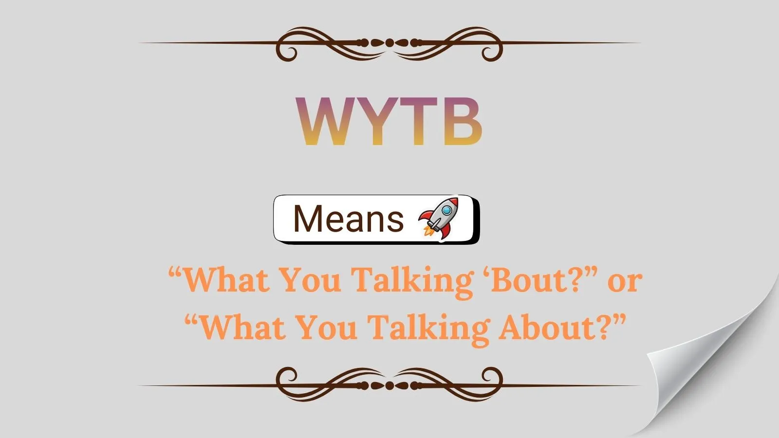 WYTB Meaning in Text