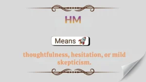 HM Meaning in Chat from a Boy