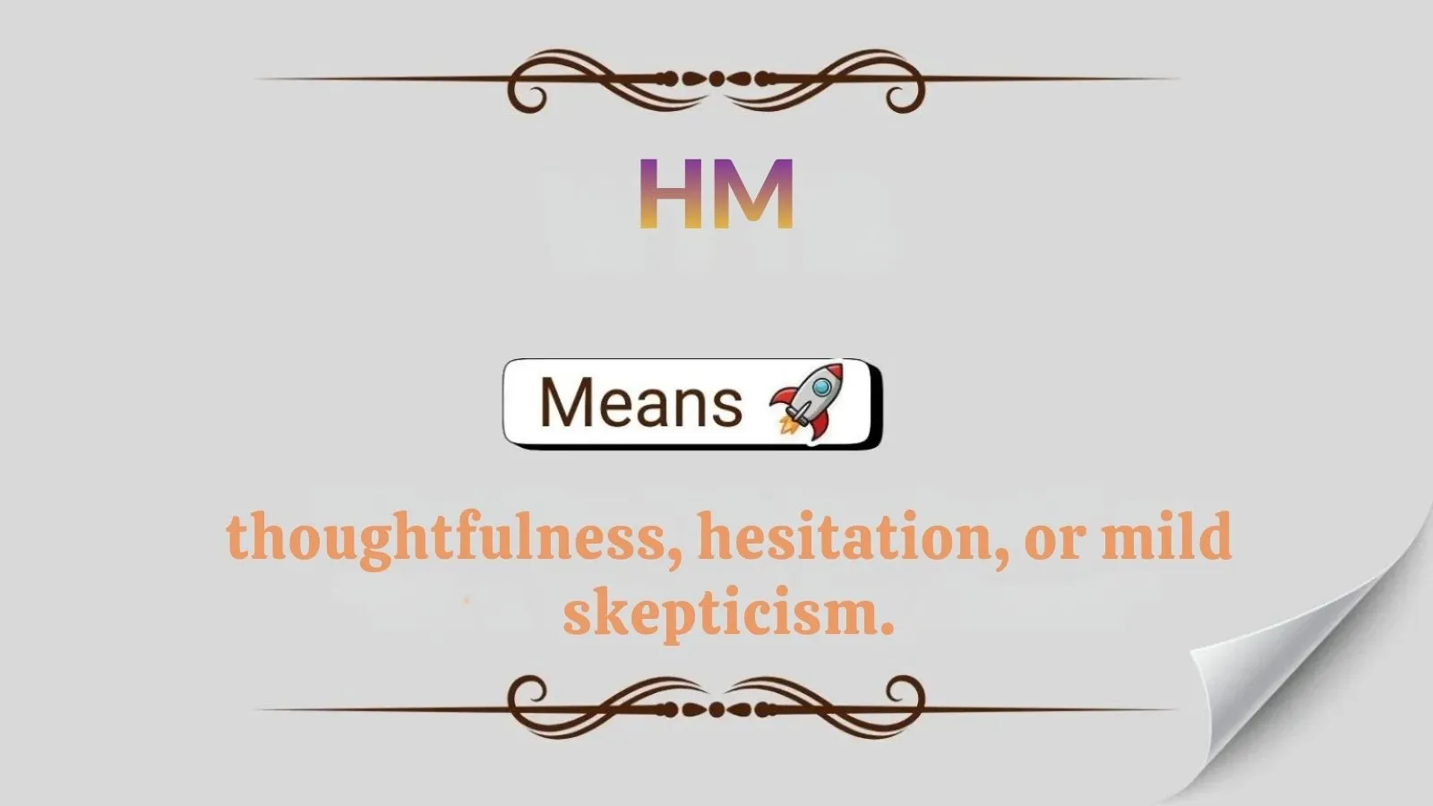 HM Meaning in Chat from a Boy