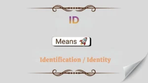 ID Meaning in Text
