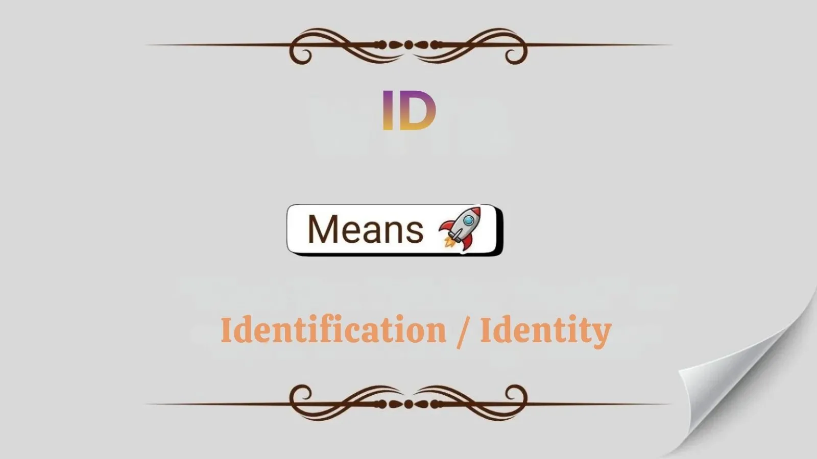 ID Meaning in Text