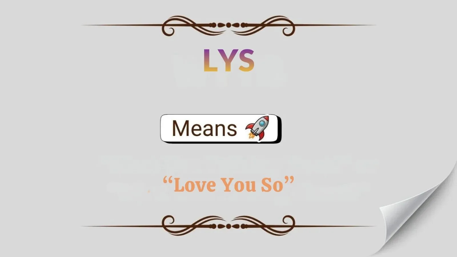 LYS Meaning in Text