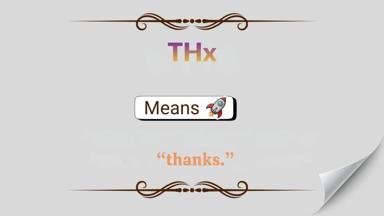 Thx Meaning in Text