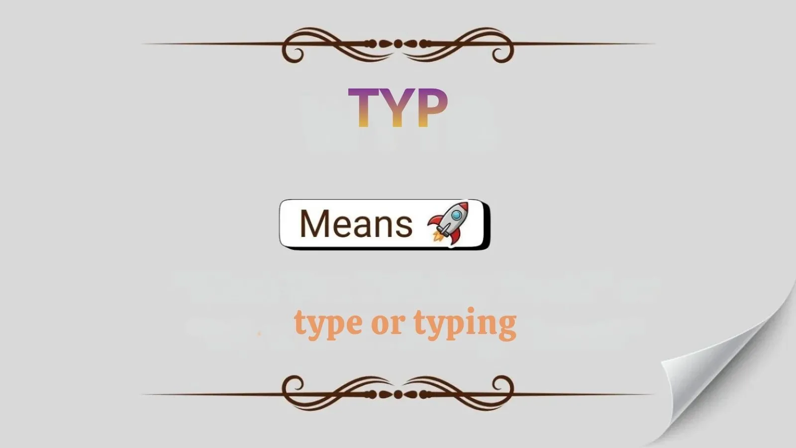 TYP Meaning in Text