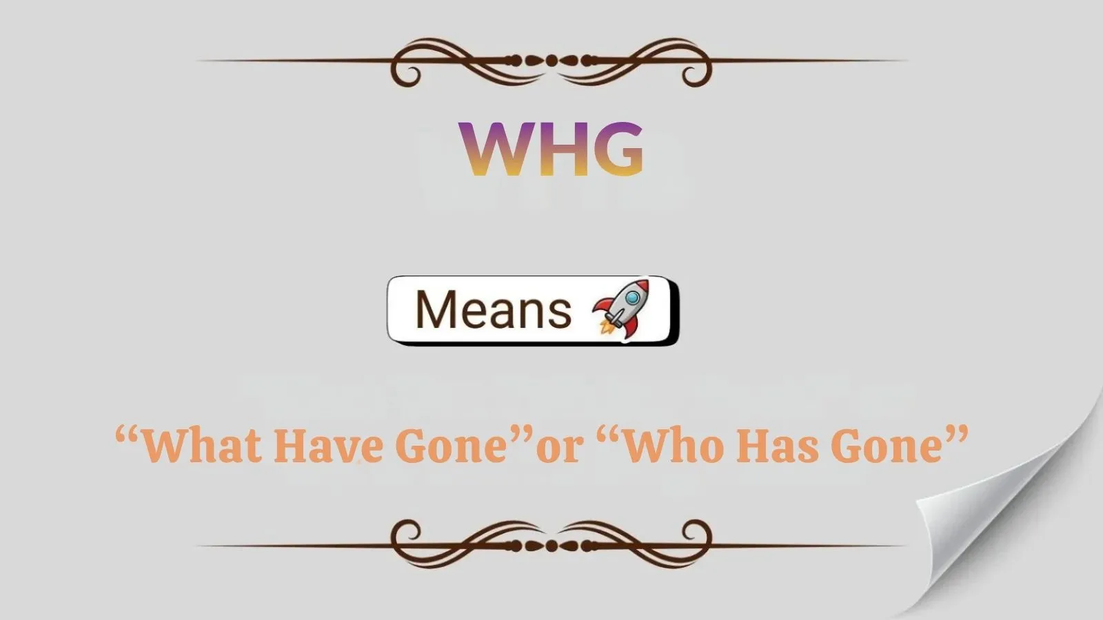 WHG Mean in Text
